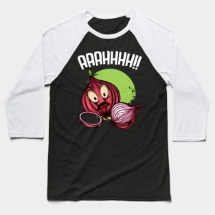 Onions - Funny Crying Kawaii Onion Cute Vegetable Comic Baseball T-Shirt